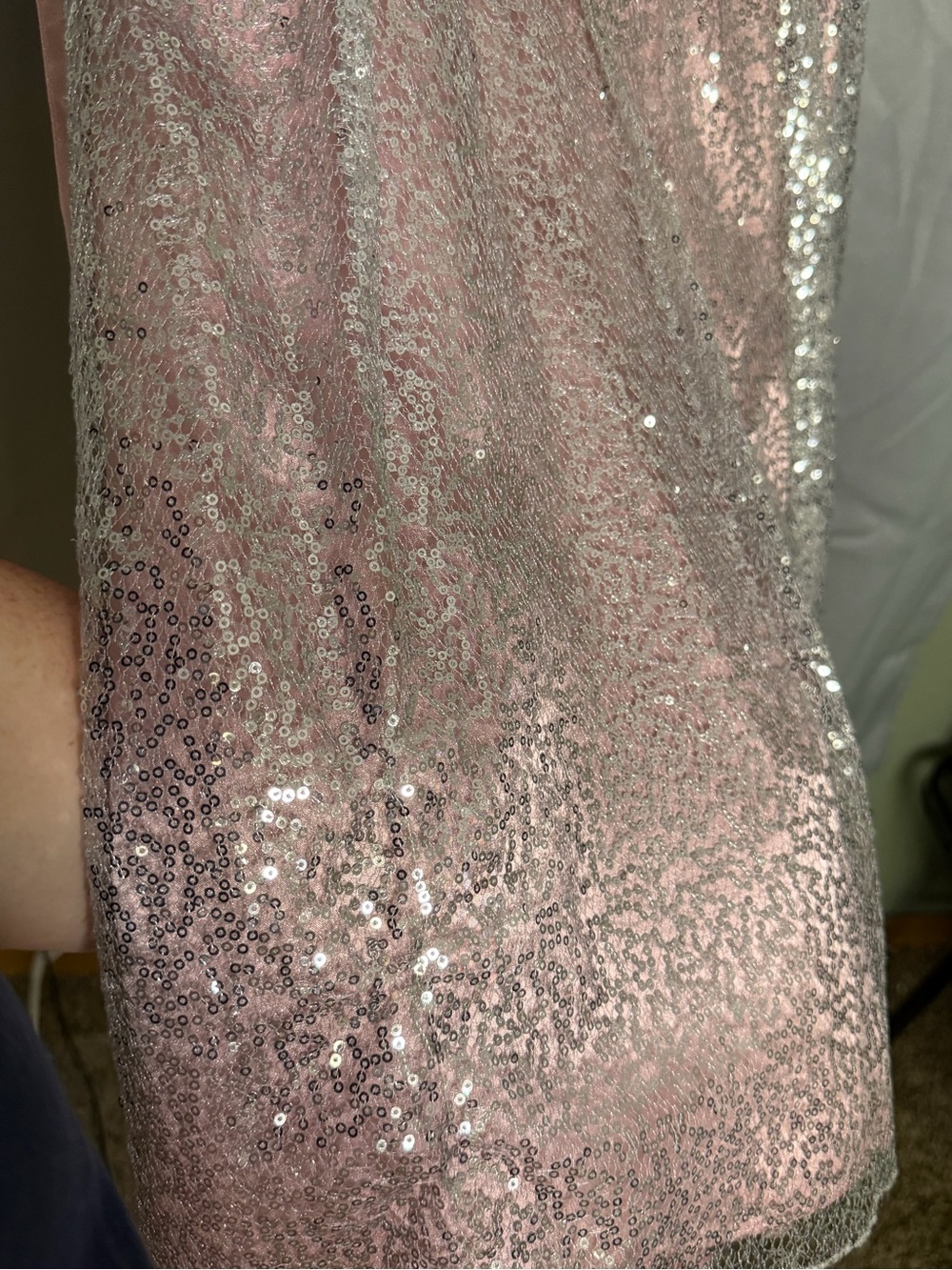 City Triangles Sequin Dress w/ satin sash - Picture 8 of 10